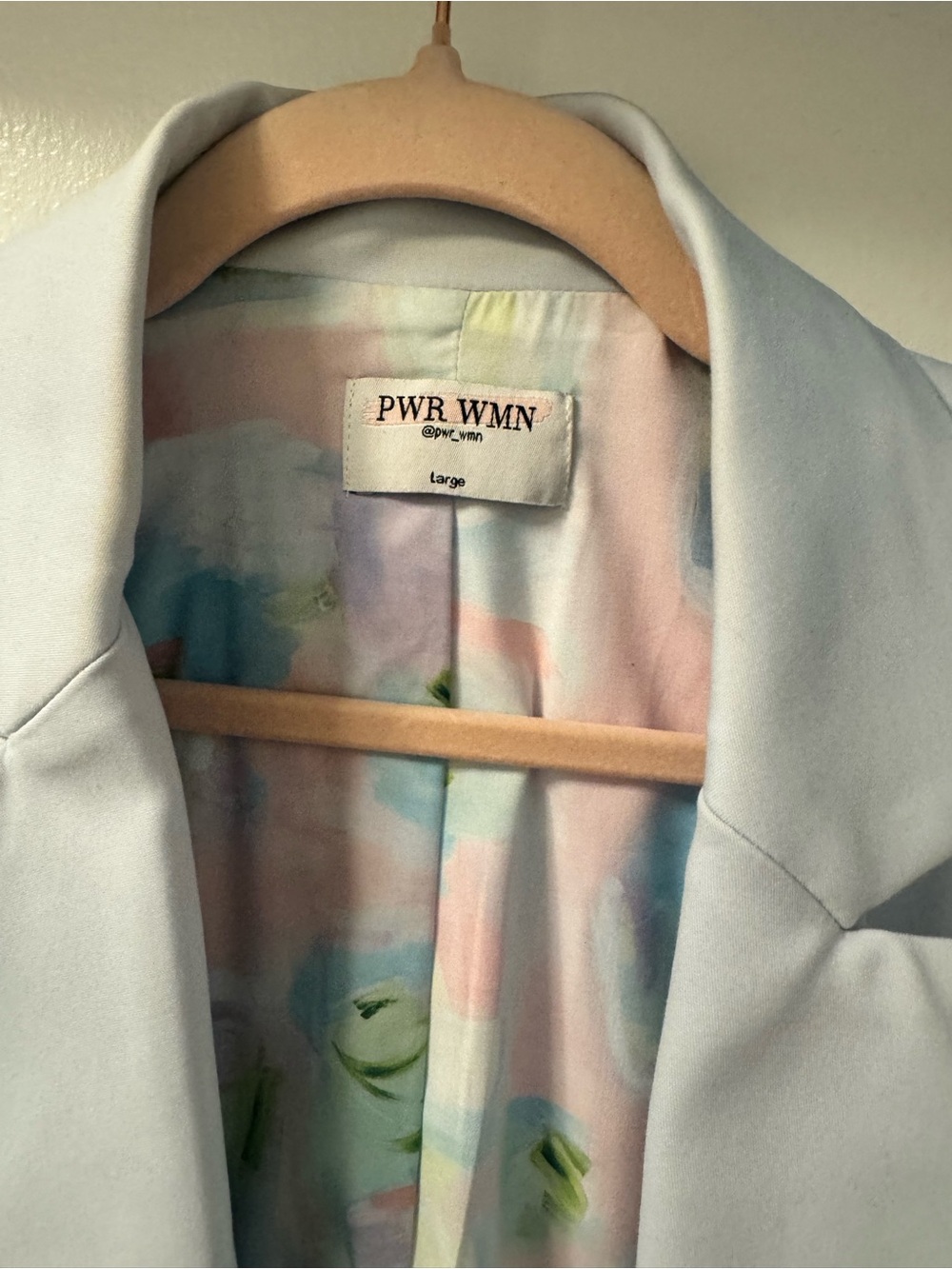 Pastel Blue Watercolor Blazer